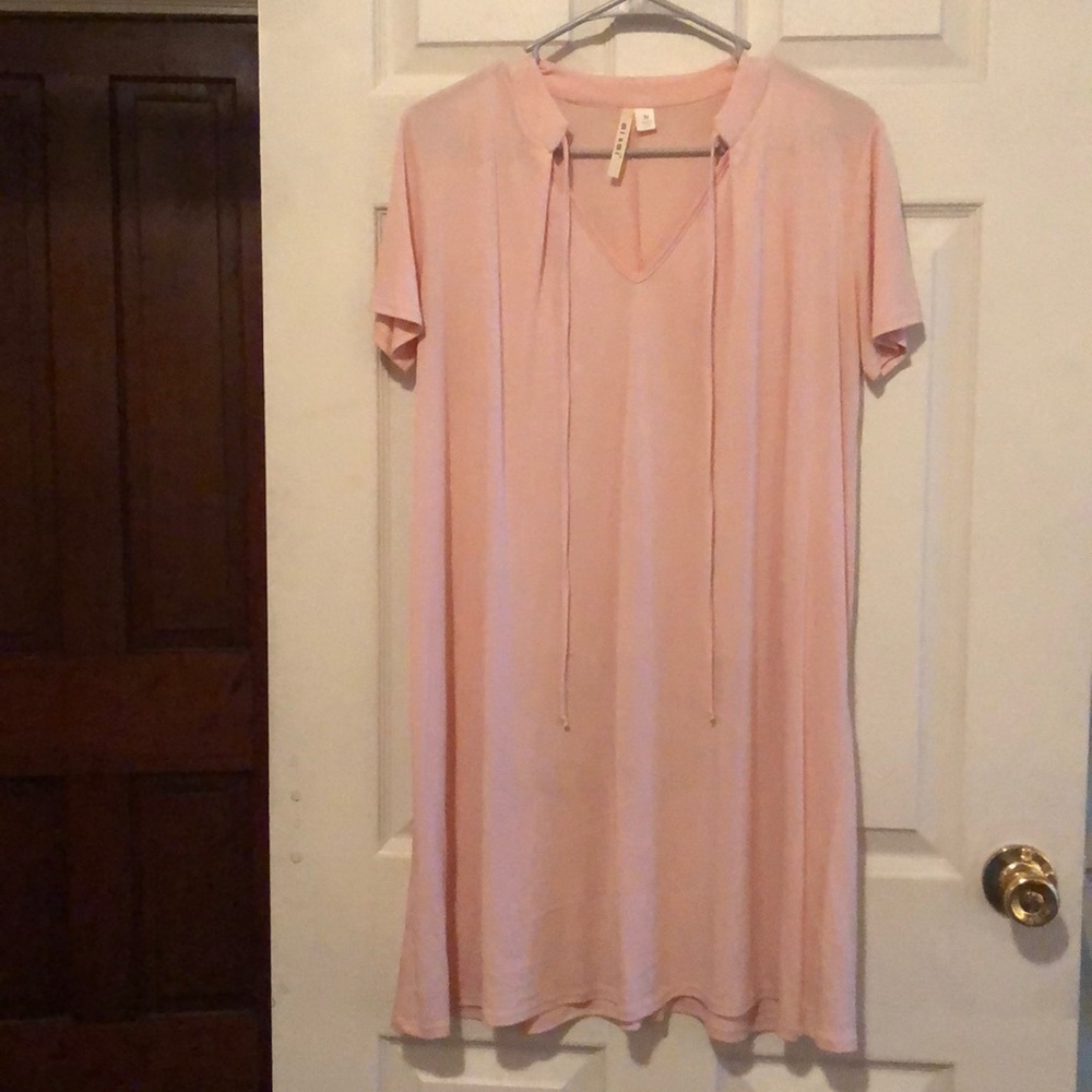 Blush pink dress from Francesca’s! Cute collar!